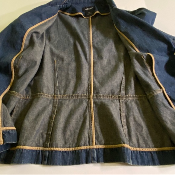 Willi Smith Denim Jacket Blazer Women Size XL - Picture 4 of 7